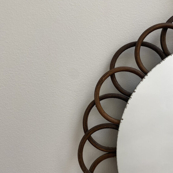 Rattan mirror