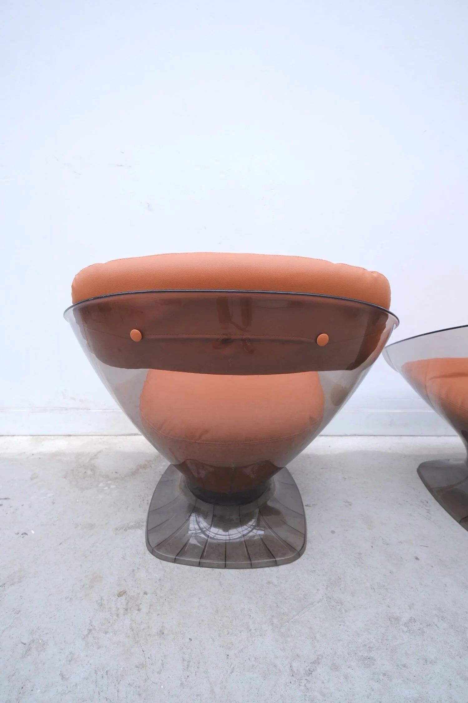 Pair of “Apollo” armchairs by Team TILLBERG for OVERMAN in plexiglass, 1970