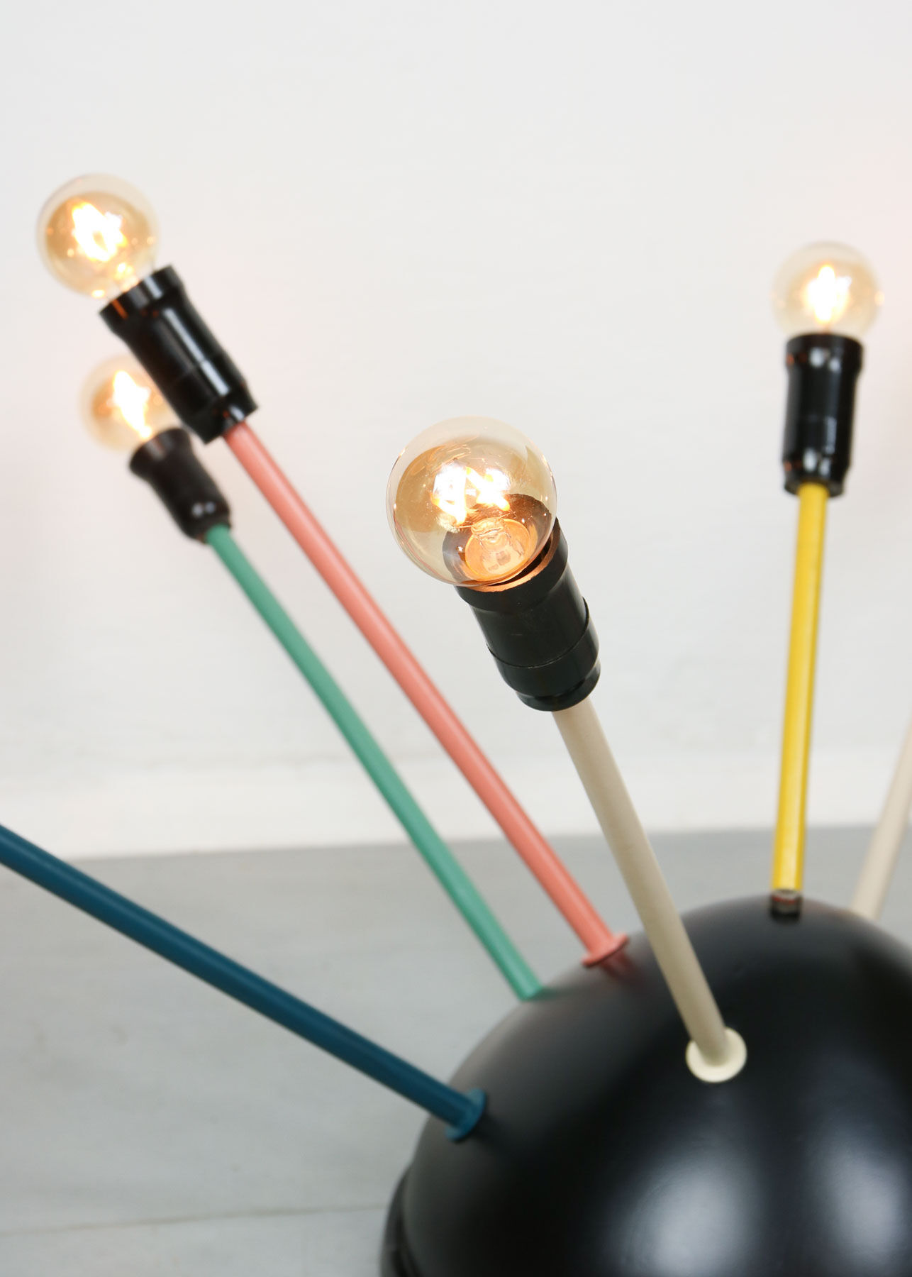 Mid-century Colourful Sputnik Chandelier, 50s