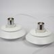 Pair of 2 Danish vintage pendant lamps Korfu by Design Light, 1980s