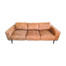 Industrial-style leather sofa