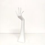 Hand ring holder jewelry in white resin