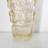 Yellow glass vase by Josef Hoffman for Moser