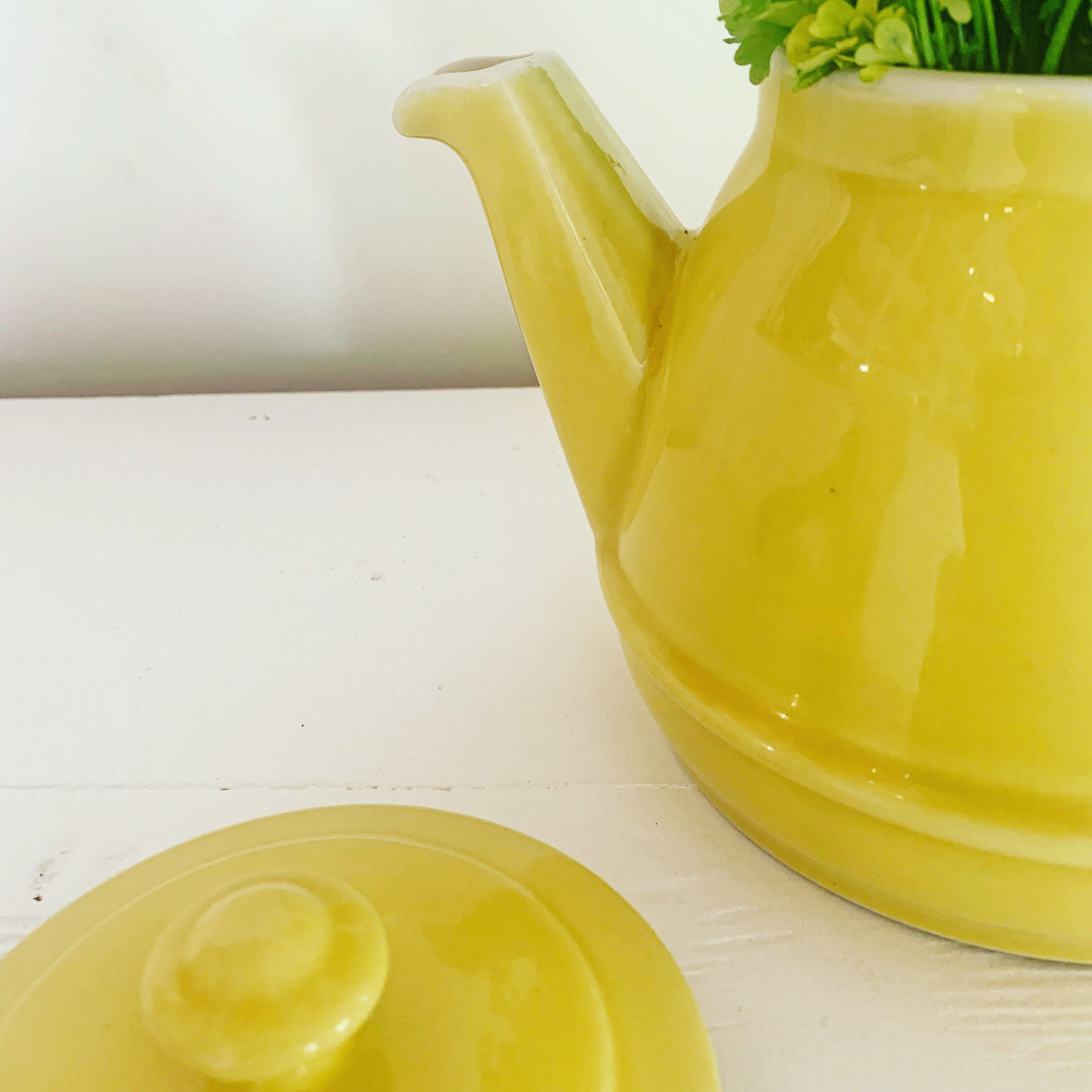 Rio yellow vintage teapot