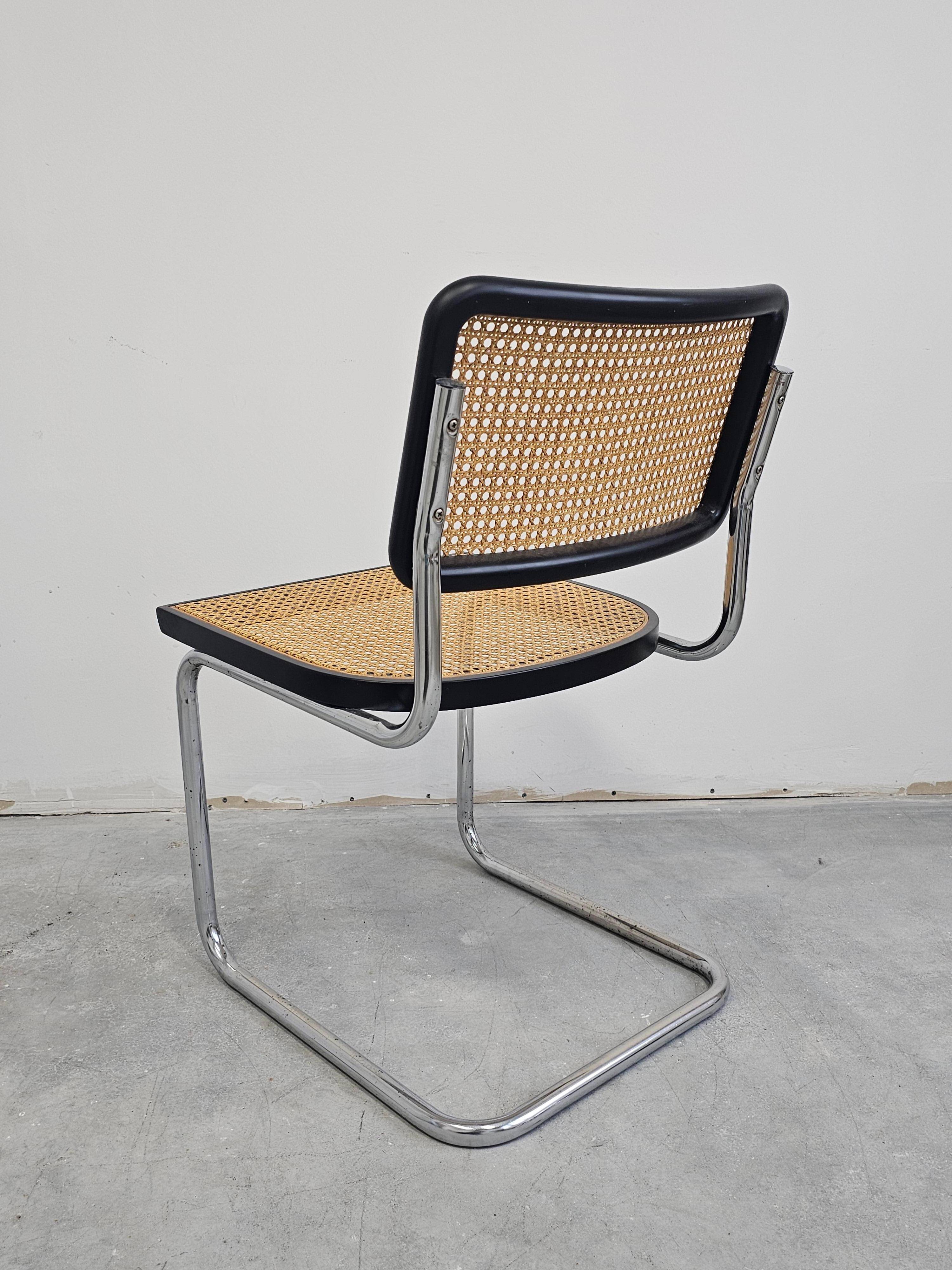Set of 4 Cesca chairs by Marcel Breuer attributed to Gavina, 1960s