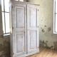 Antique wardrobe in patinated pine