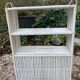 Vintage white rattan wall shelf