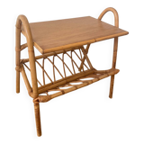 Rattan side table