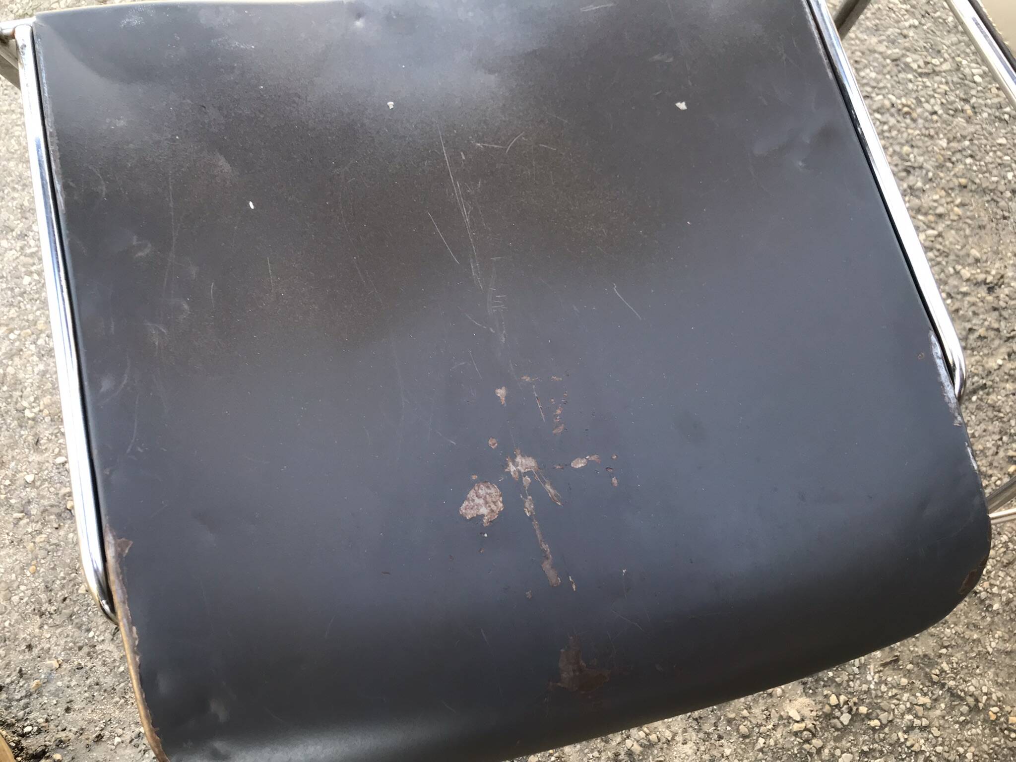 Set of 6 designer metal chairs from the 20th century David Rowland