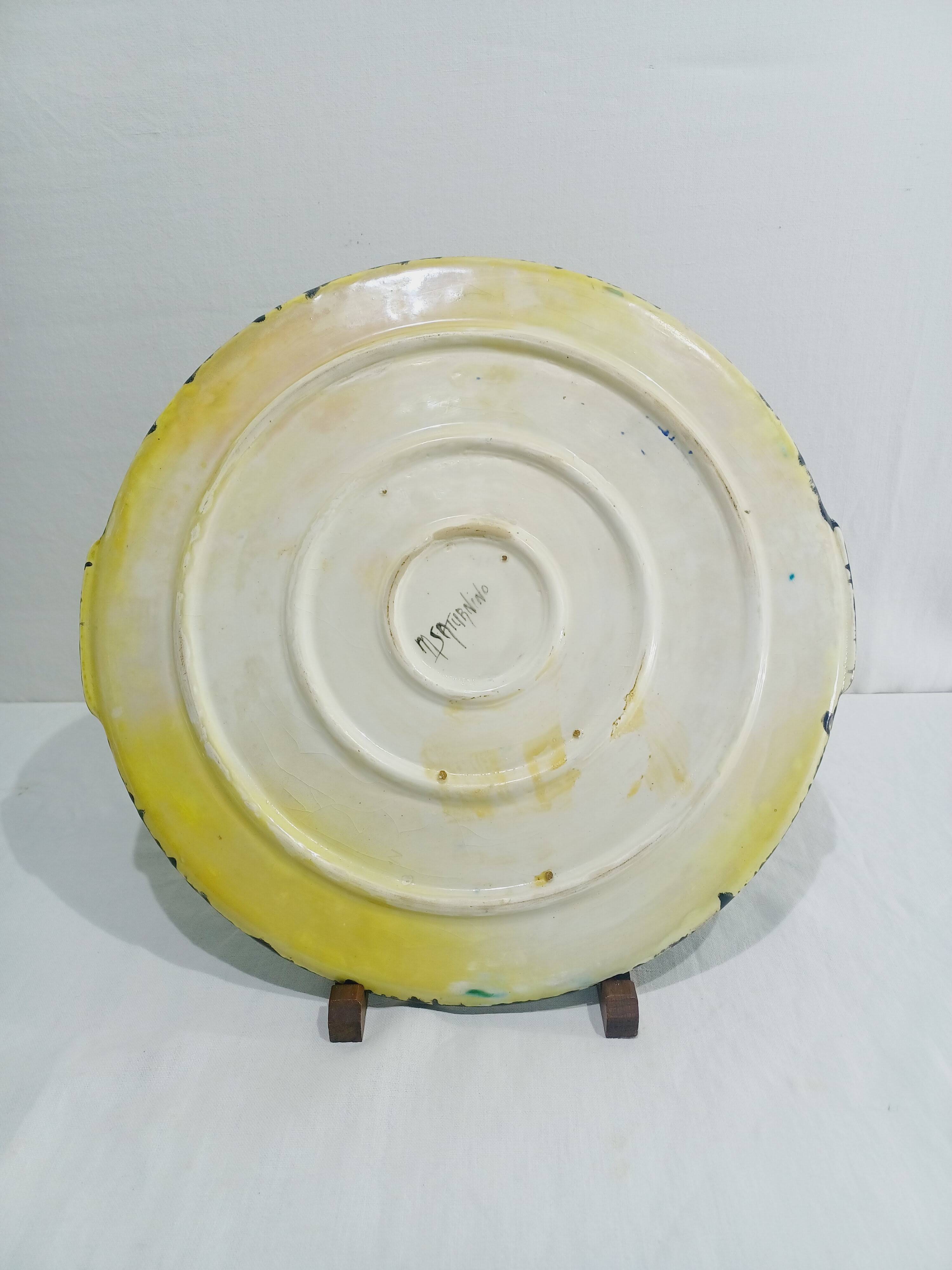 M. Saturnino – Round ceramic dish