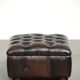 Cowhide Chesterfield ottoman with beautiful colours in English style