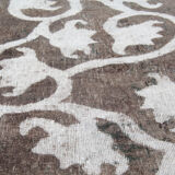 Tapis persan en laine surteinte tissée à la main tapis traditionnel oriental gris - 0.90x139cm