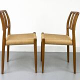 Model 83 Chair by Niels O. Møller for J.L. Møllers, 1960s, Set of 2