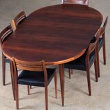 Table extensible scandinave en palissandre - 1960