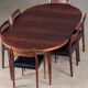 Table extensible scandinave en palissandre - 1960