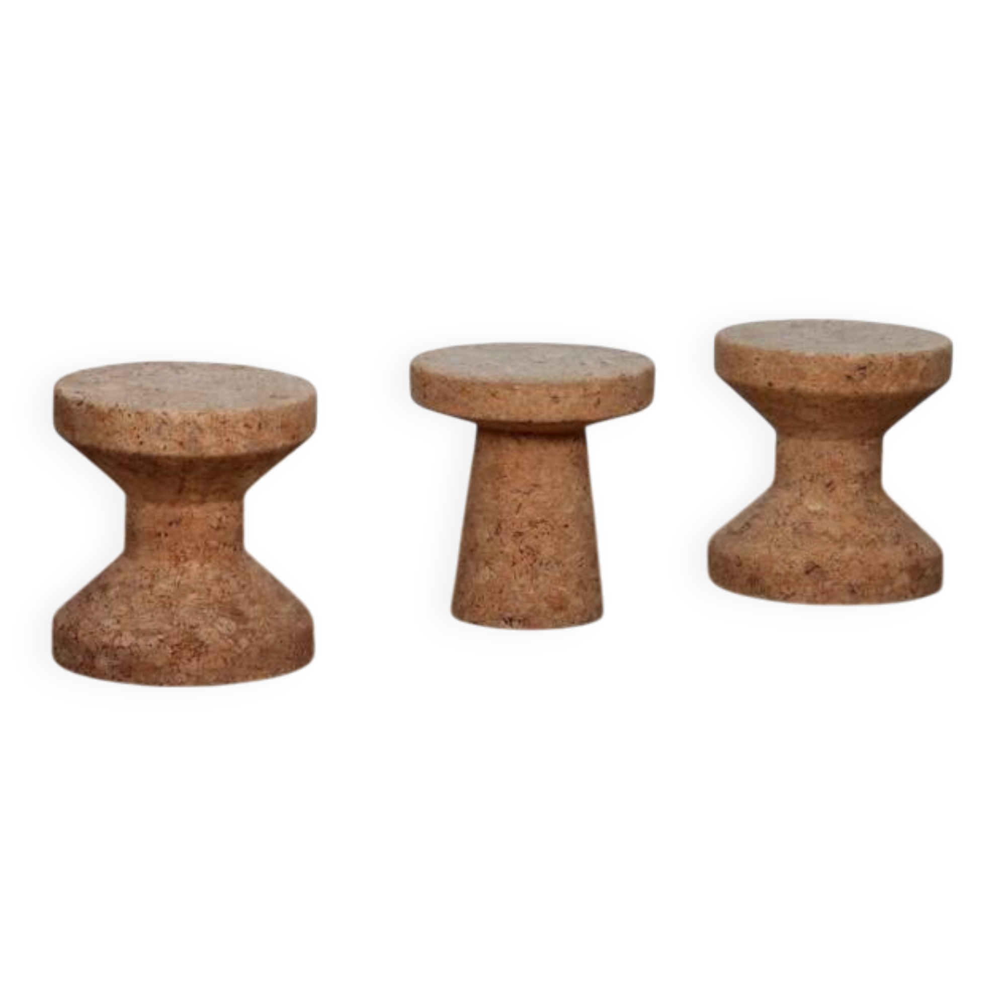 Suite de 3 tabourets Cork par Jasper Morrison pour Vitra, 2004