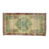 Anatolian handmade vintage rug 210 cm x 107 cm