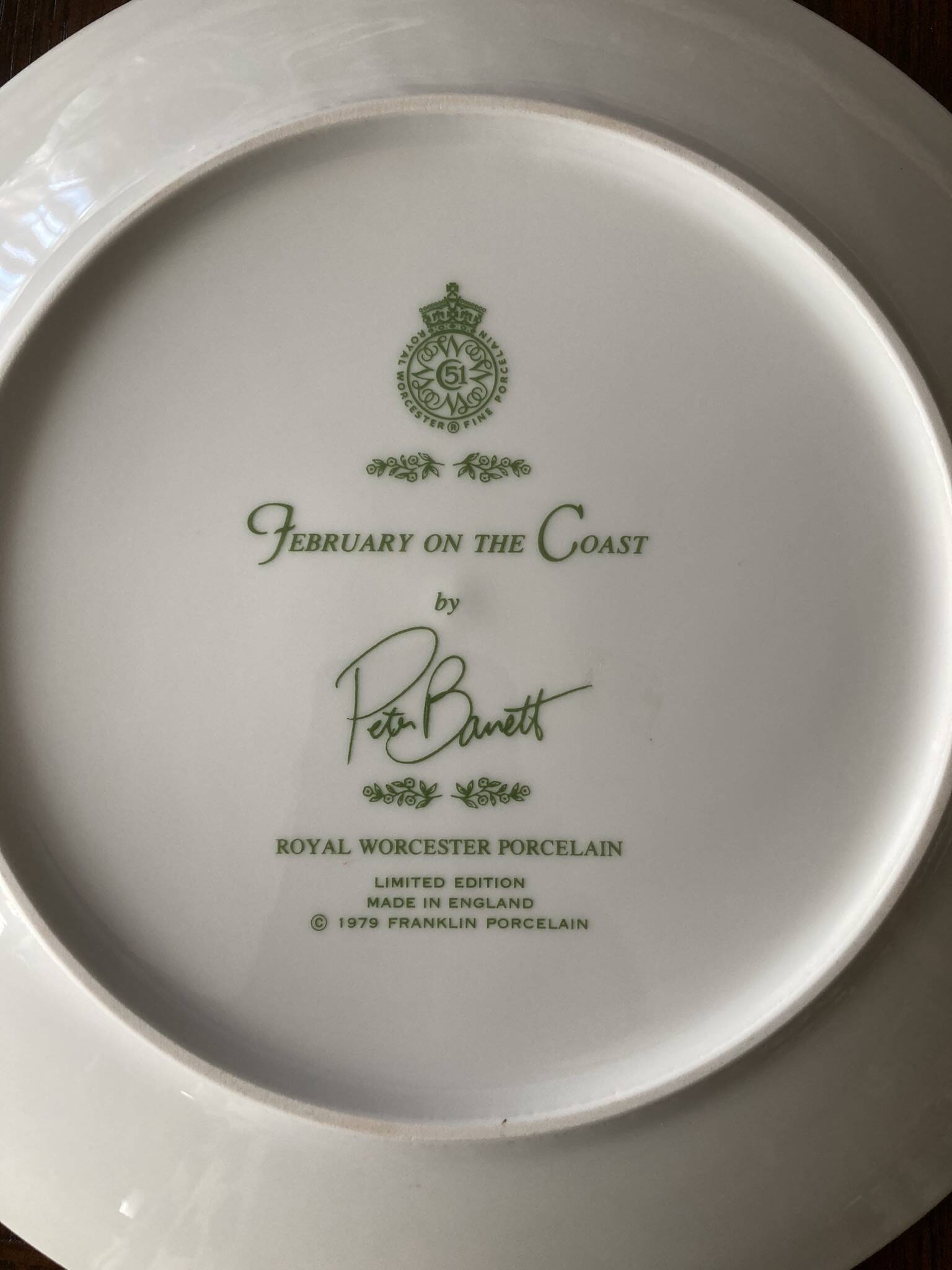 Set of 12 decorative plates Royal Worcester – Peter Barrett – Edition