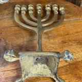 Seven-branched menorah in bronze