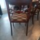 Table + extensions and chairs Gerbeau mahogany vintage wood
