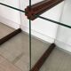Gallotti & Radice Italian glass and wood bookcase 1980s
