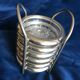 Lot de 6 sous  verre en cristal en métal argenté  Léonard Italy