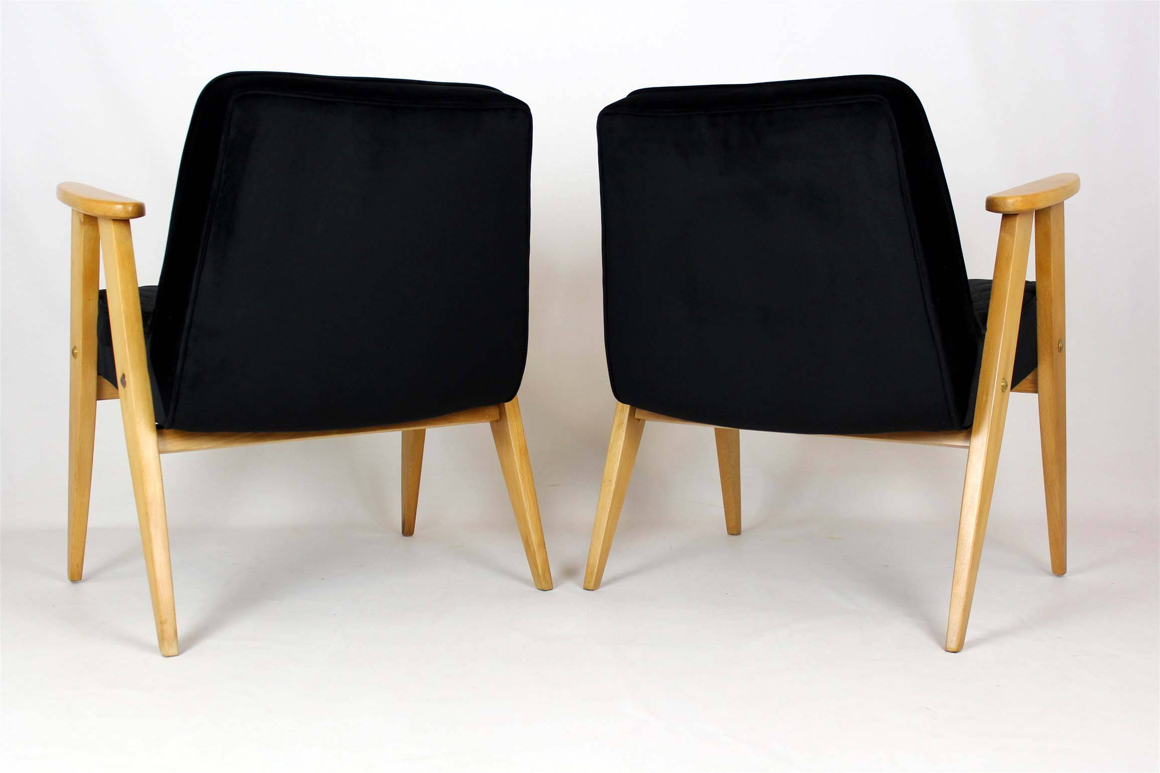 Set of Model 366 Armchairs by Józef Chierowski, Poland, 1960s