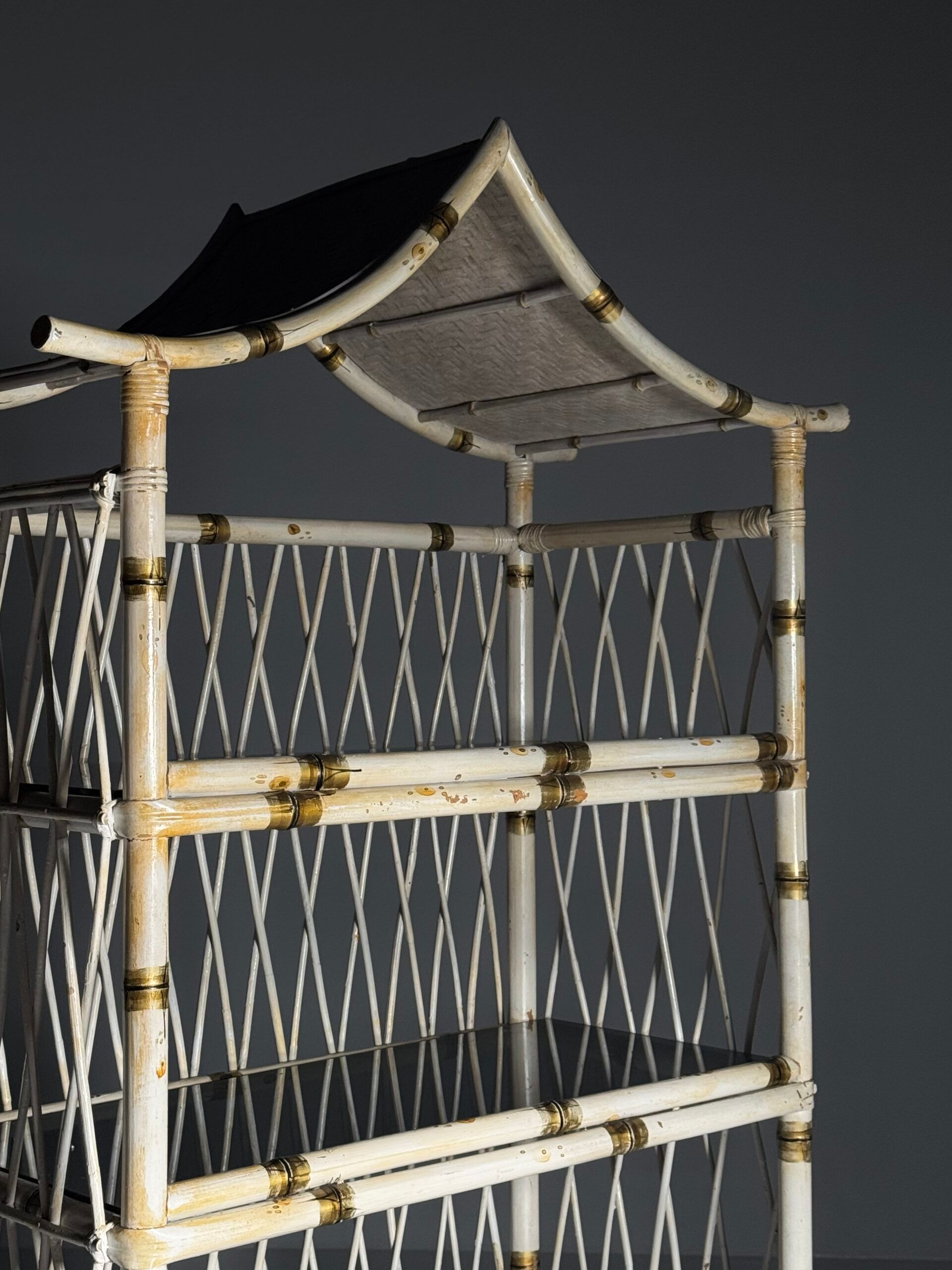 Bamboo cabinet Asian style 1980