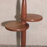 Art Deco pedestal table in varnished solid wood - 1940s