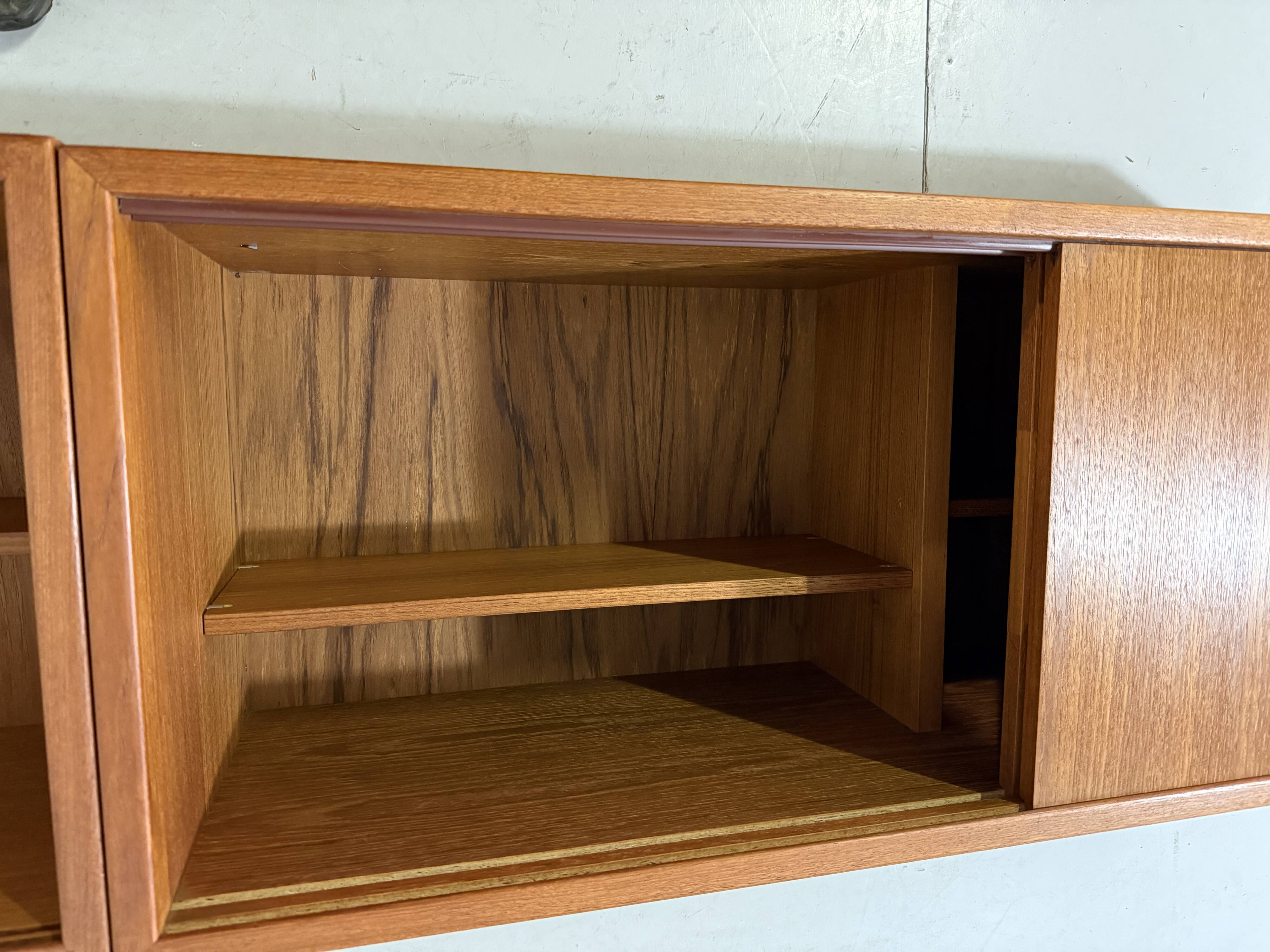 Teak wall system Sven Ellekaer Albert Hansen Denmark 1960s