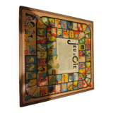 Antique Wooden Multi-Game Box - Ludo - Game of the Goose - Checkers