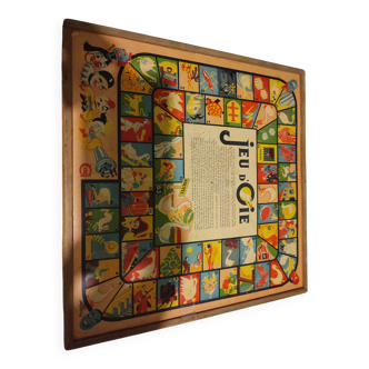 Antique Wooden Multi-Game Box - Ludo - Game of the Goose - Checkers