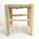 Tabouret minimaliste en bois et corde