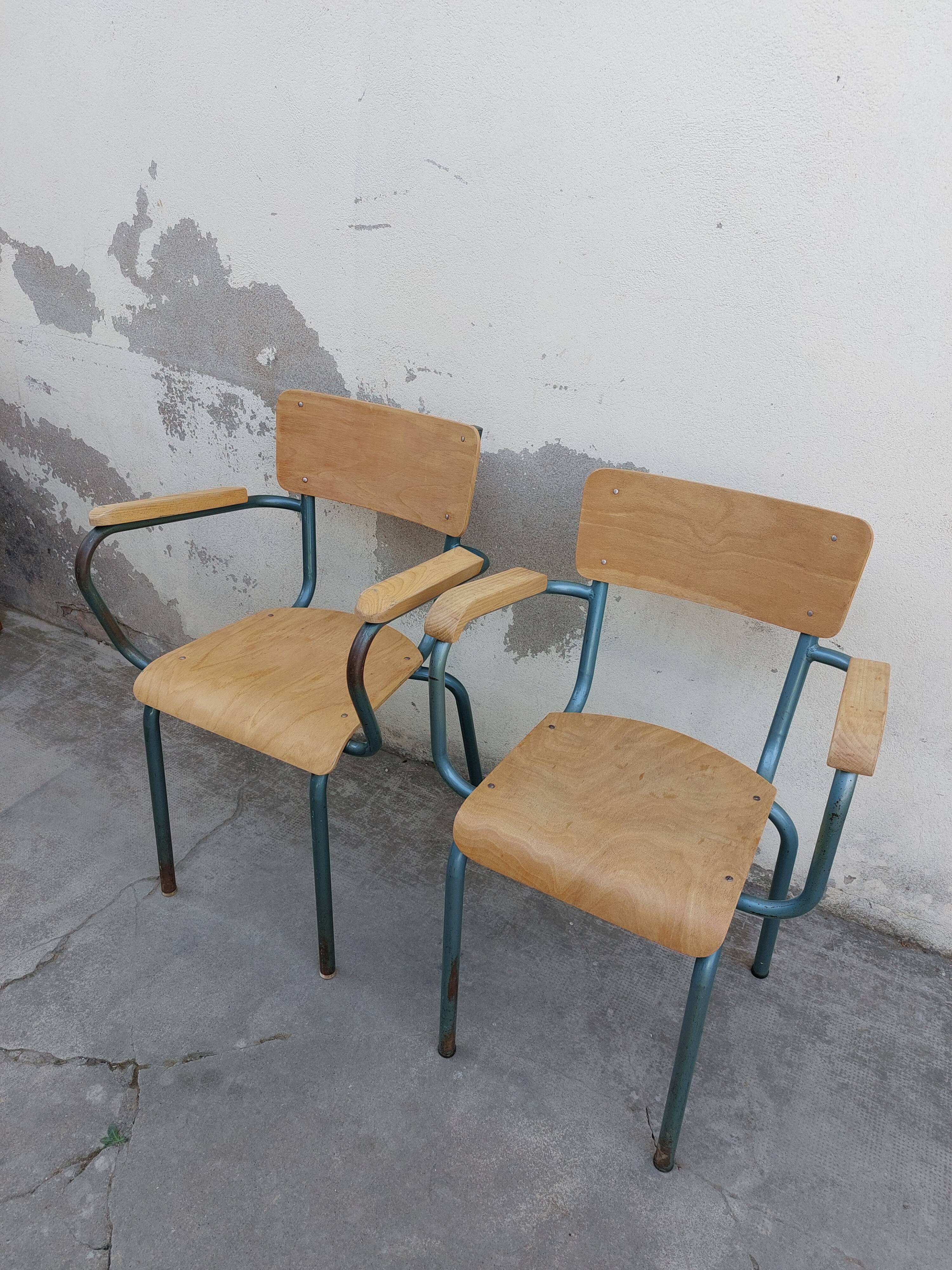 Pair of schoolmaster's chairs