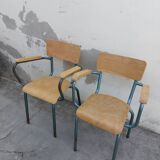 Paire de fauteuils de maître d'école