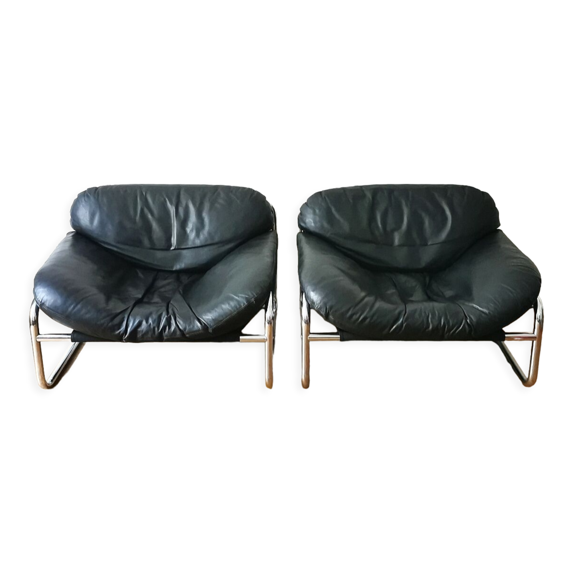 Pair of lounge chairs by Johan Bertil Haggstrom, Swed Form edition