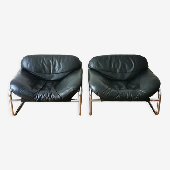 Pair of lounge chairs by Johan Bertil Haggstrom, Swed Form edition