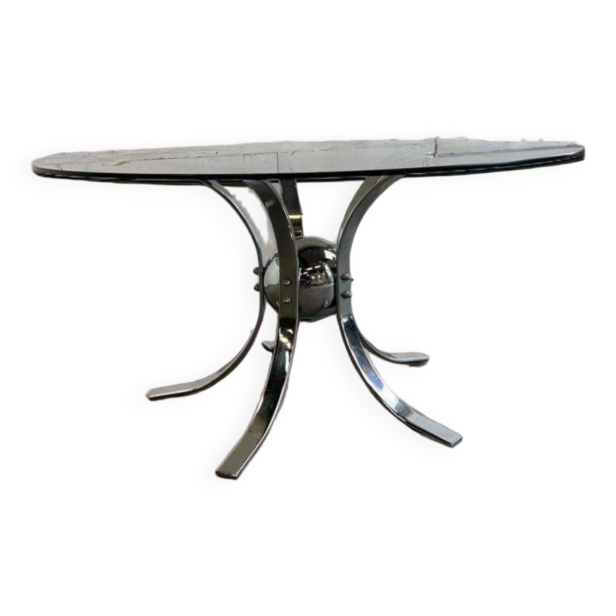Table basse vintage de l'ère spatiale spoutnik