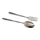 Children's silver cutlery, 1 fork and 1 spoon Saint Médard