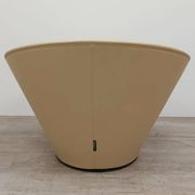 Girola armchair from Tacchini in beige leather.