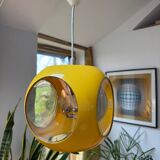 Yellow UFO Space Age suspension attributed to Luigi Colani, 1970s.