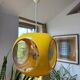 Yellow UFO Space Age suspension attributed to Luigi Colani, 1970s.