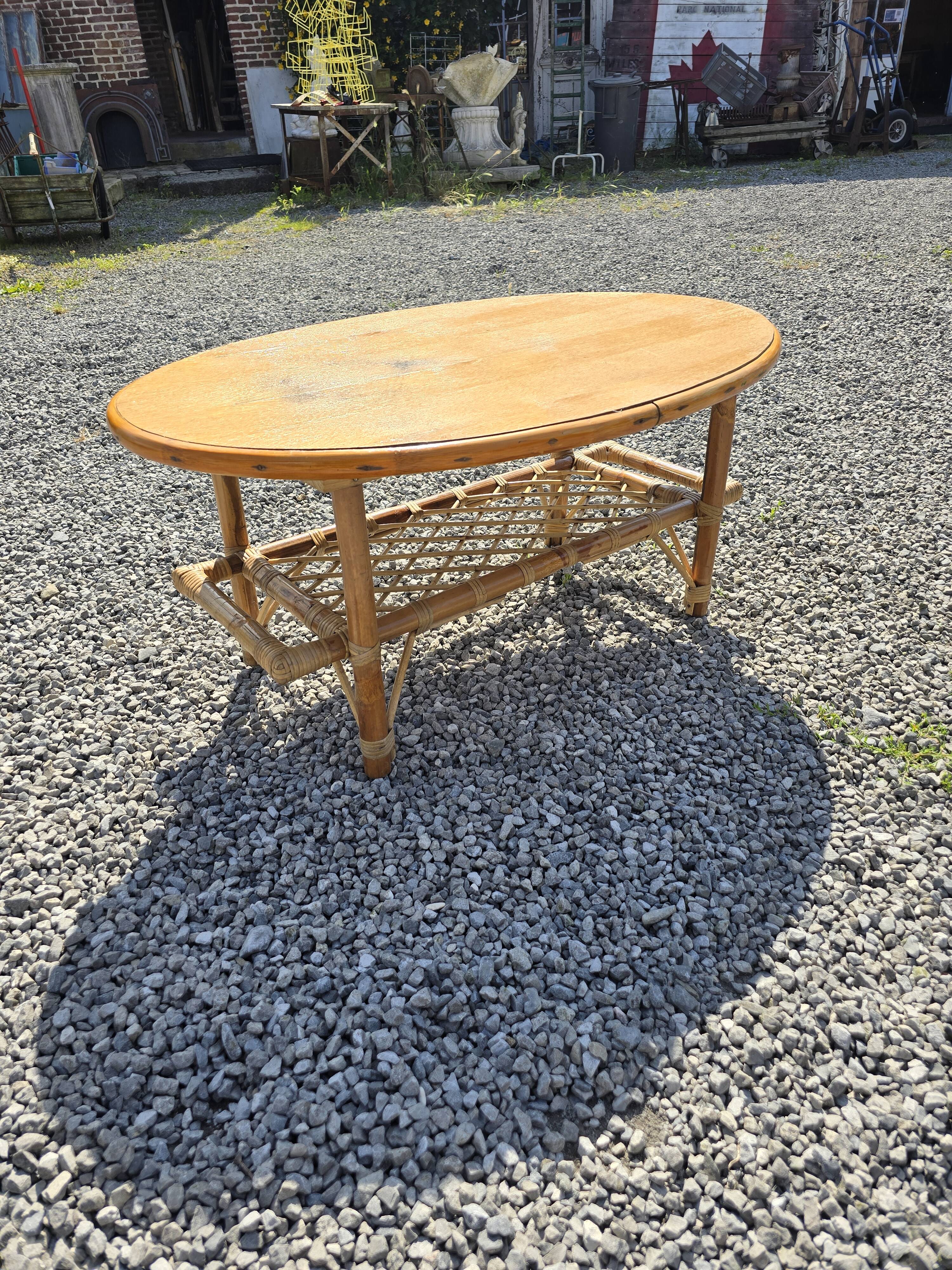 Rattan coffee table