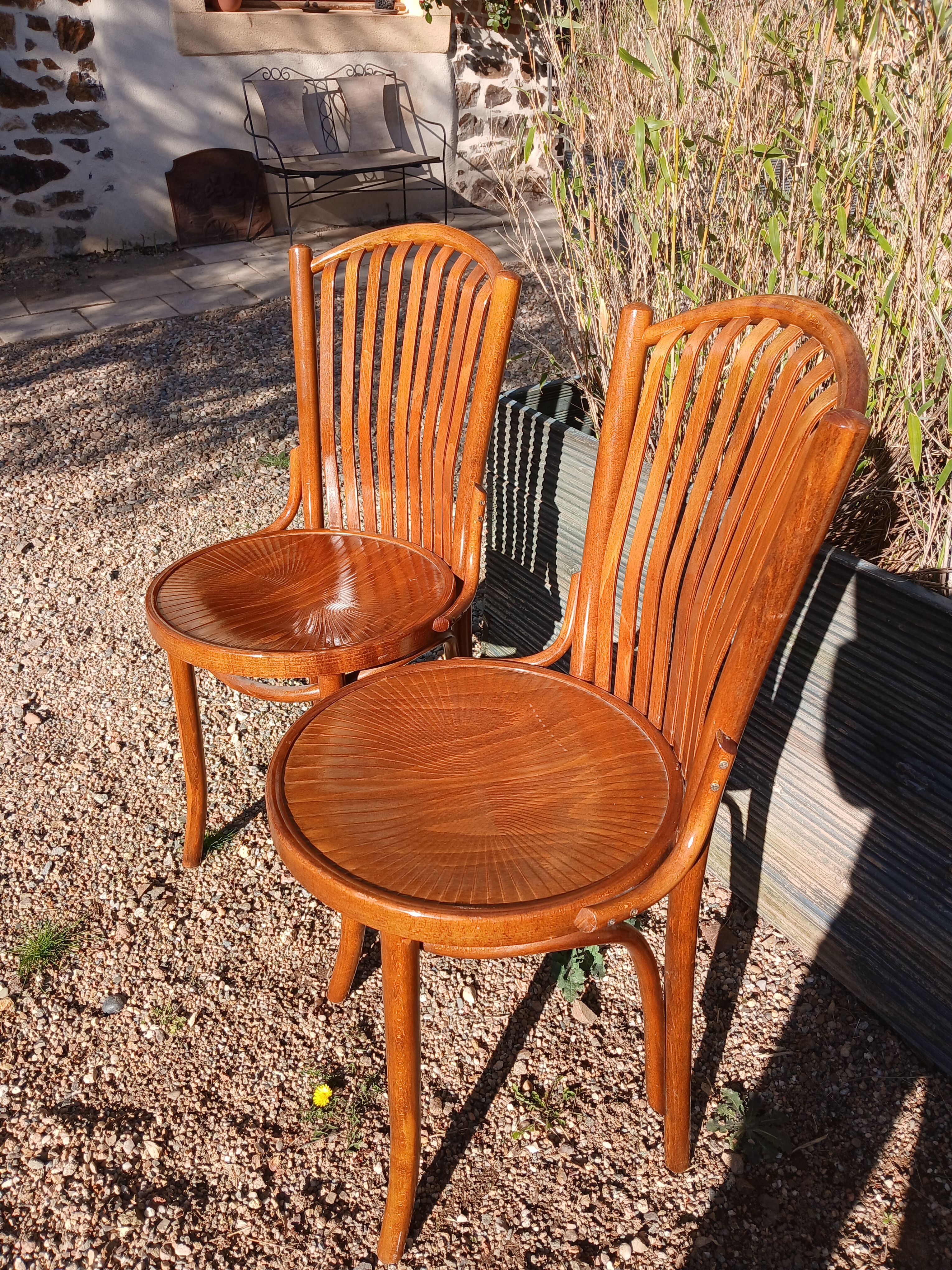 2 Thonet style bistro chairs