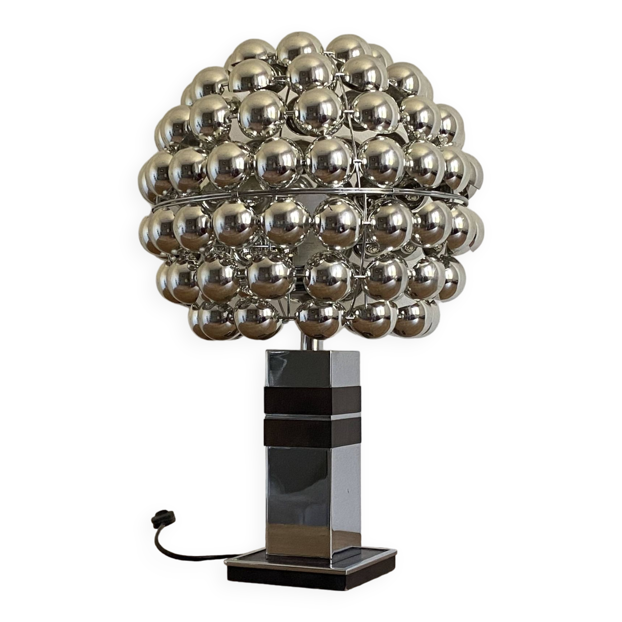 Large Sputnik lamp. 1970. Space age.