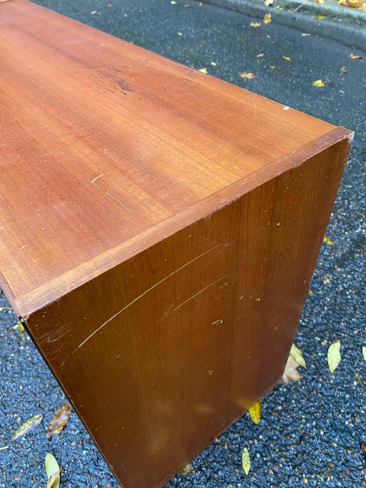 Vintage Scandinavian oak secretary desk, 1950s