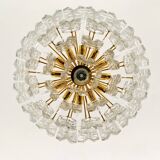 Large Austrian Palazzo Ice Glass Chandelier by J.T. Kalmar