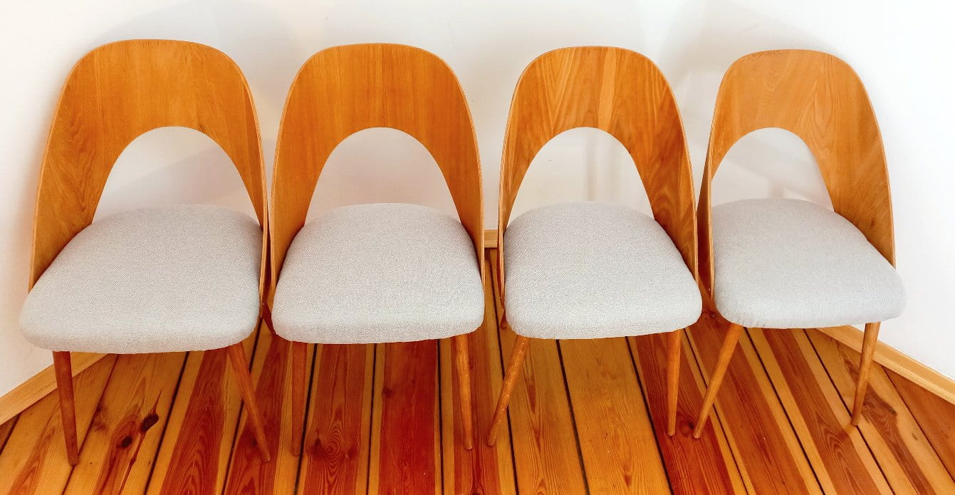 Czechoslovakian Chairs by A. Suman for Tatra Nabytok, 1960s, Set of 4