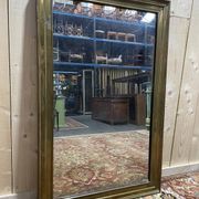 Miroir de bistro - brasserie en laiton et mercure