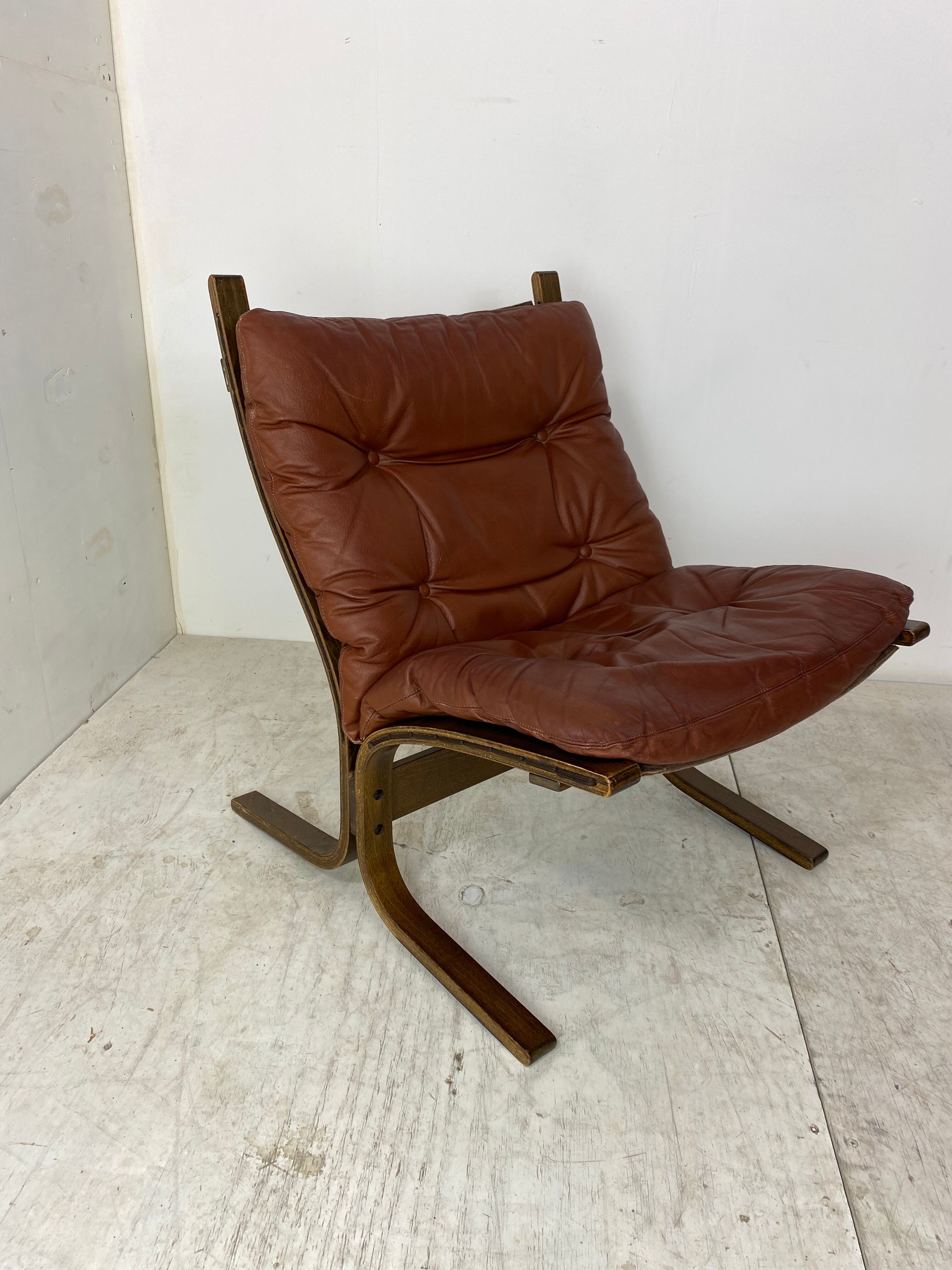 Scandinavian Brown Siesta Lounge Chair by Ingmar Relling for Westnofa, 1970s